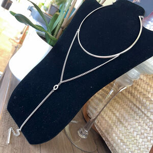 Gennaro Layered Statement Necklace Silver